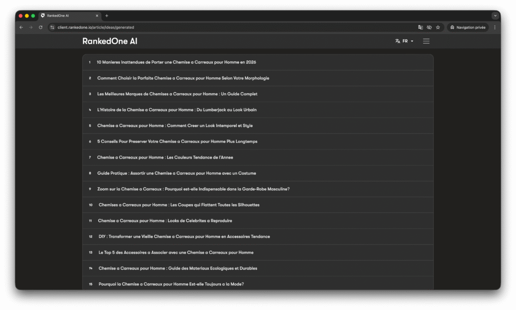 Générez des idées d'articles de blog SEO pour l'E-commerce