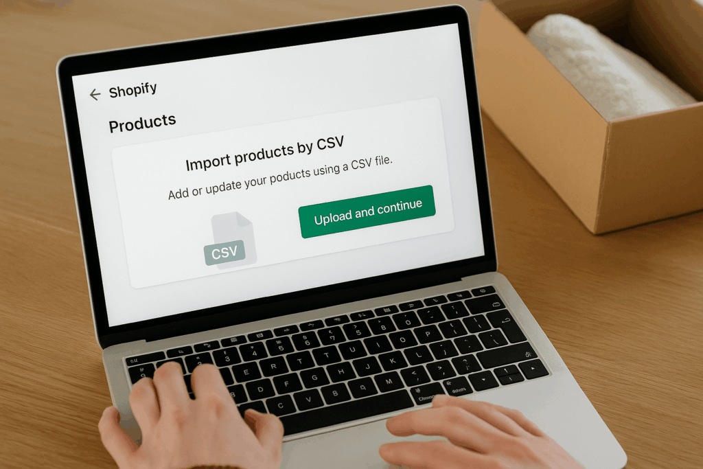 Importer des produits dans Shopify